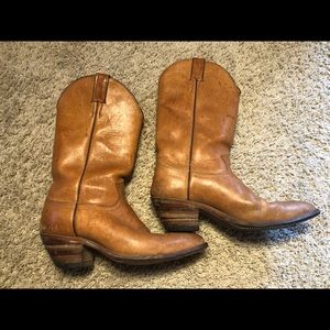 Justin Cowboy Boots Leather Style 1106